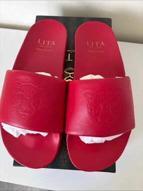 New Leather Slide Sandals - Lita by Ciara